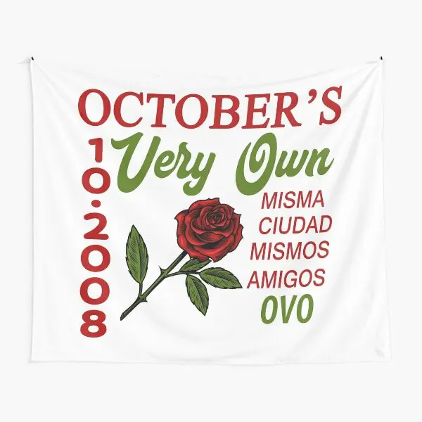 Ovo Merch Octobers Rose  Tapestry Yoga Home Blanket Printed Mat Art Decoration Colored Bedspread Living Beautiful Hanging Wall