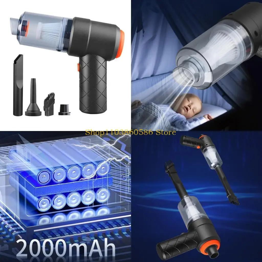 

Портативный ручной пылесос 242A с всасывающим усилием 6000 Па. Универсальный небольшой пылесос. Простой в использовании ABS для