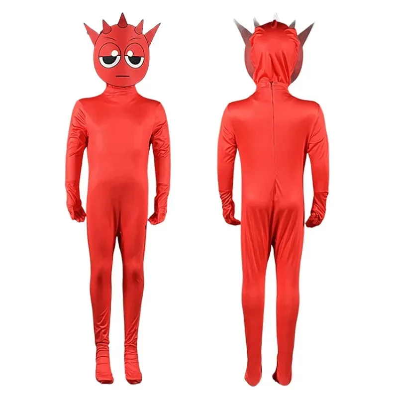 

CyIncredibox Sprunki Cosplay Costume with Mask Boys Girls Bodysuit Halloween Fancy Jumpsuits