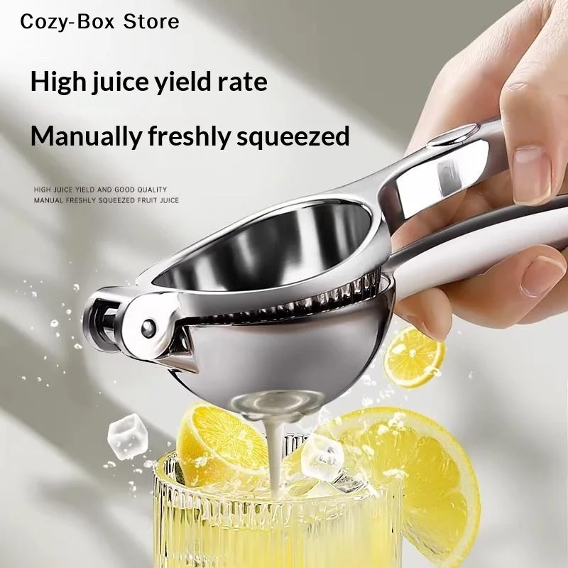 [ZY]1Pcs Stainless Steel Manual Citrus Juicer High Juice Yield Easy Squeeze Handle For Home Kitchen Fresh Juice Cocktail Making