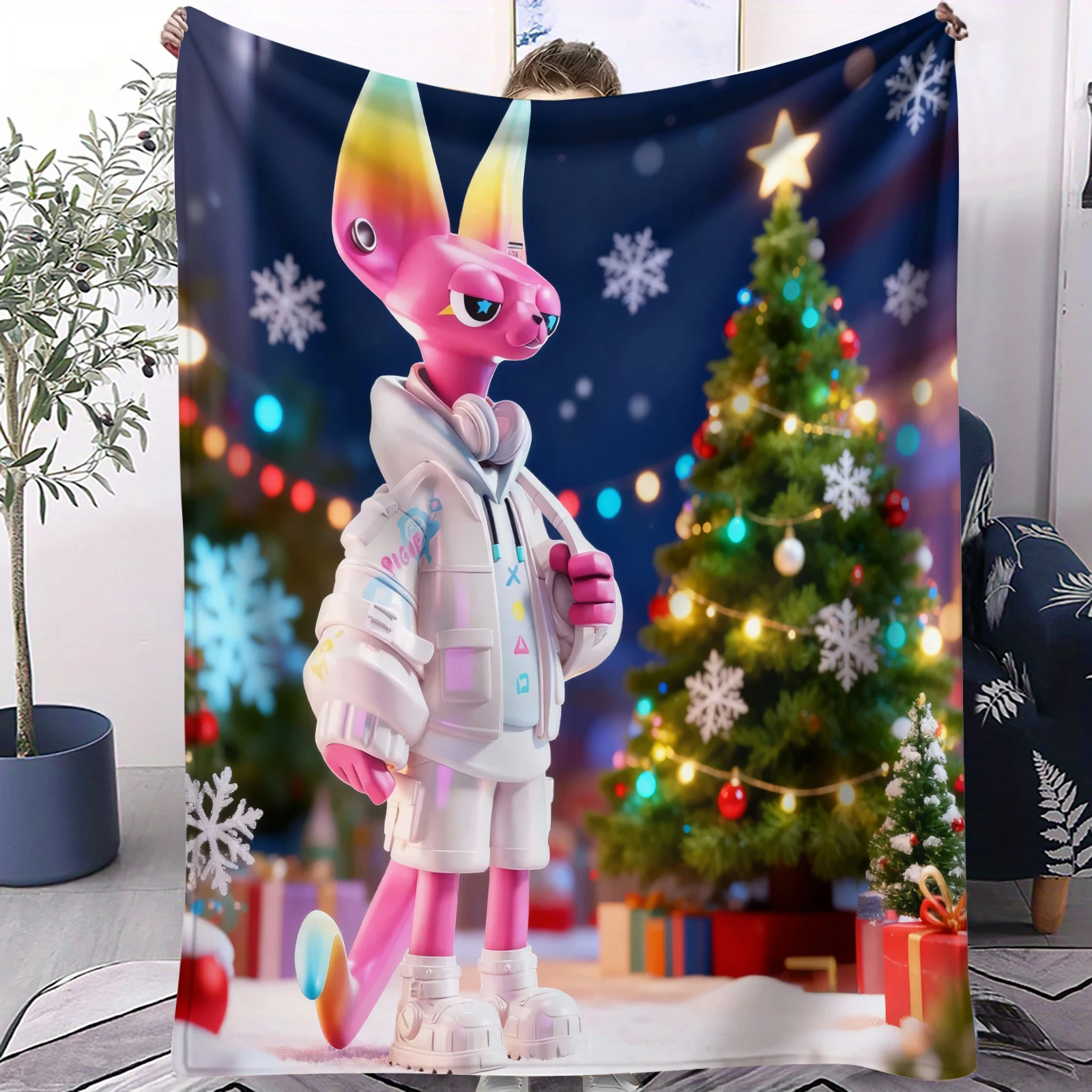 

Cat Pattern Printed Flannel Blanket Children Adult Blanket Soft and Warm Bedding for Bed Sofa Outdoor Travel Cover Blanket