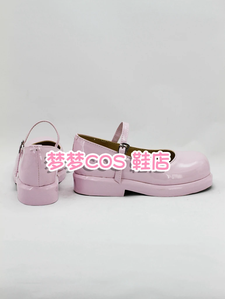 Danganronpa Chiaki Nanami Cosplay Shoes Pink Handmade Faux Leather Boots Carnival Party Halloween Boots
