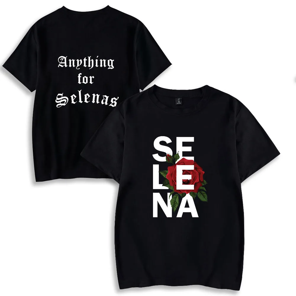 Selena Quintanilla Summer Letter Pattern Printing Comfortable T-shirt Short Sleeve Loose Casual All-match Neutral T-shirts Tops