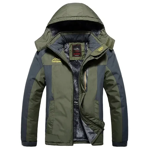Chaqueta de invierno 2024 para hombre, Parka gruesa y cálida impermeable con capucha, abrigo cortavientos, chaqueta militar de lana de talla grande 9XL, chaqueta Masculina