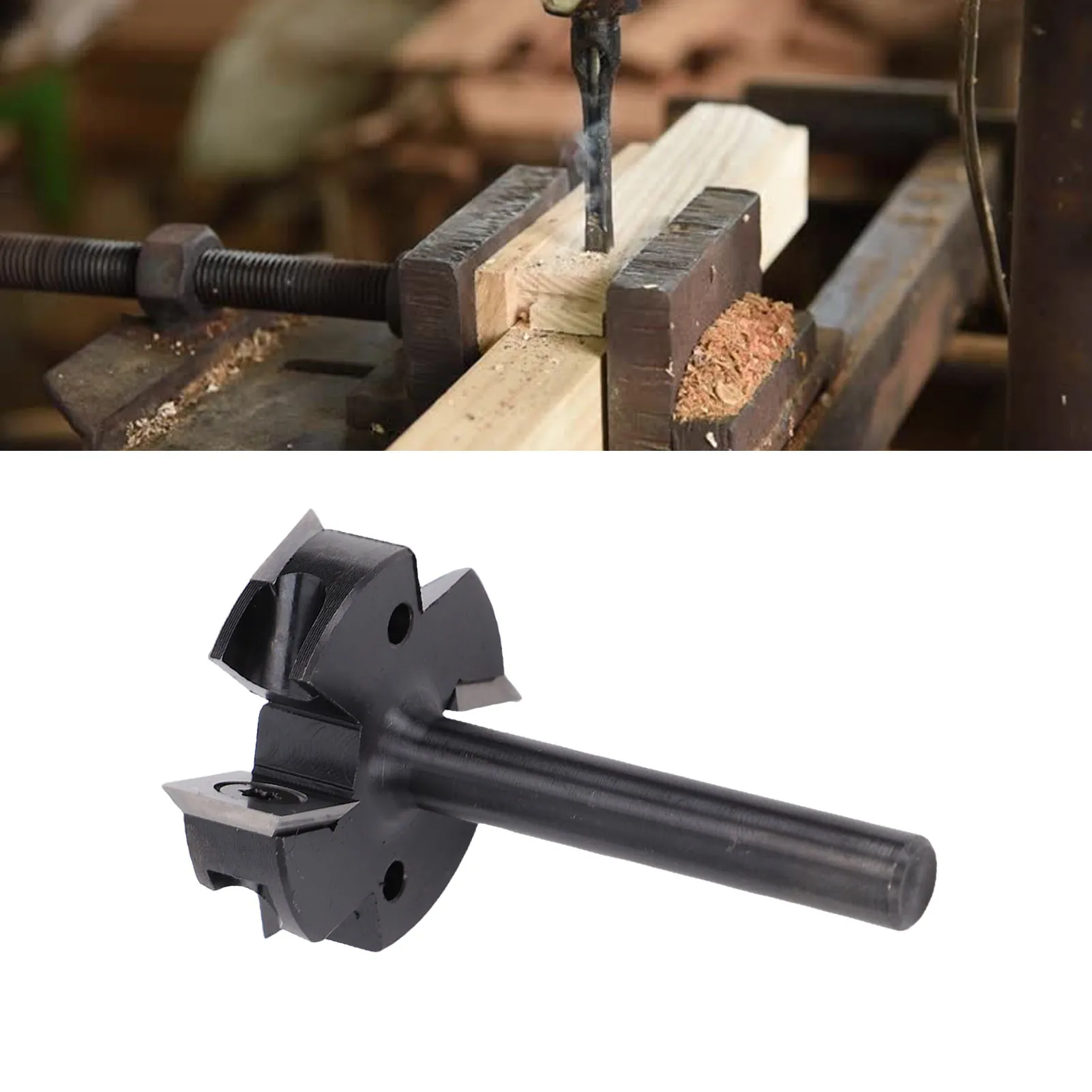 スラブ平坦化ルータービット 5/16インチ丸シャンク 1-1/2インチ切断径 4枚刃 CNCスポイルボードサーフェシングビット 木工用