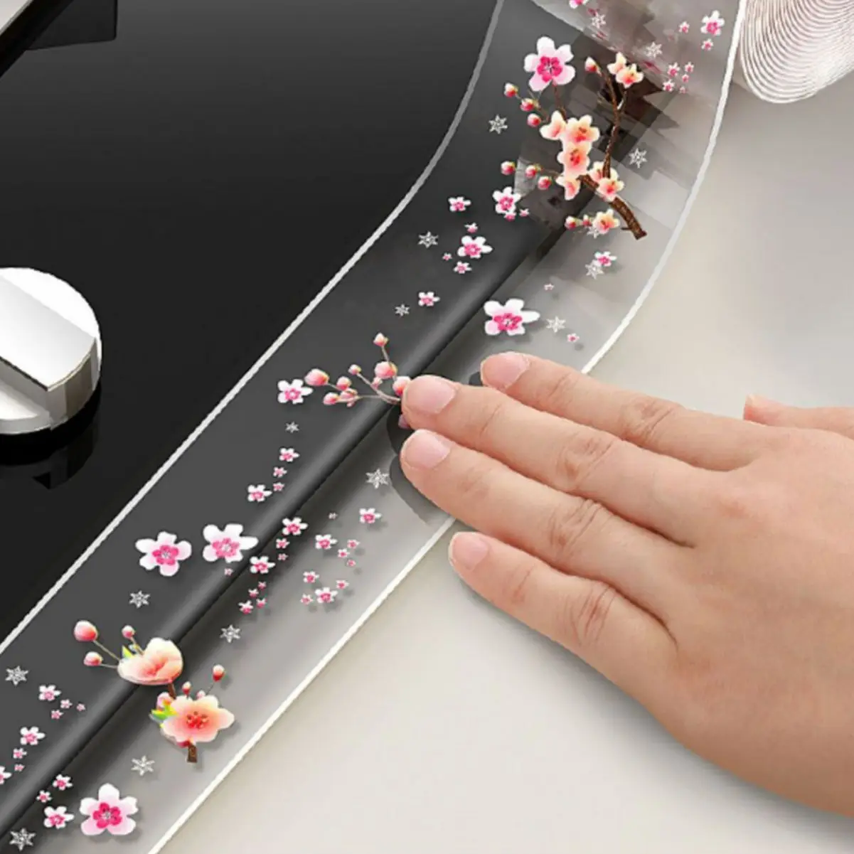 Pure Transparent Printed Anti Mold And Waterproof Tape For Crevices,Kitchen Stove,Bathroom,Toilet,Wall Corners,Stitching Sticker