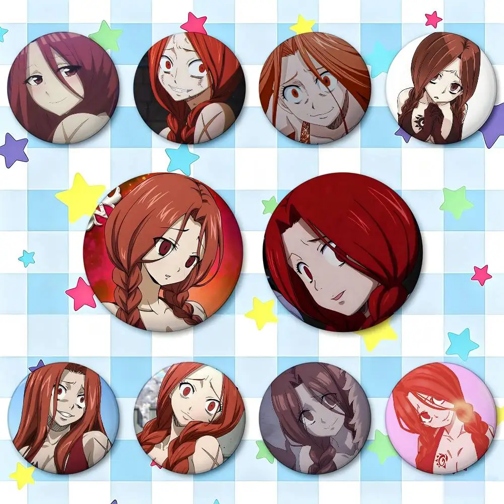 Flare Corona Fairy Tail Badges Button Round Creative Pin Brooch Badge Bag Decor Accessories Fans Collect Friends Gifts