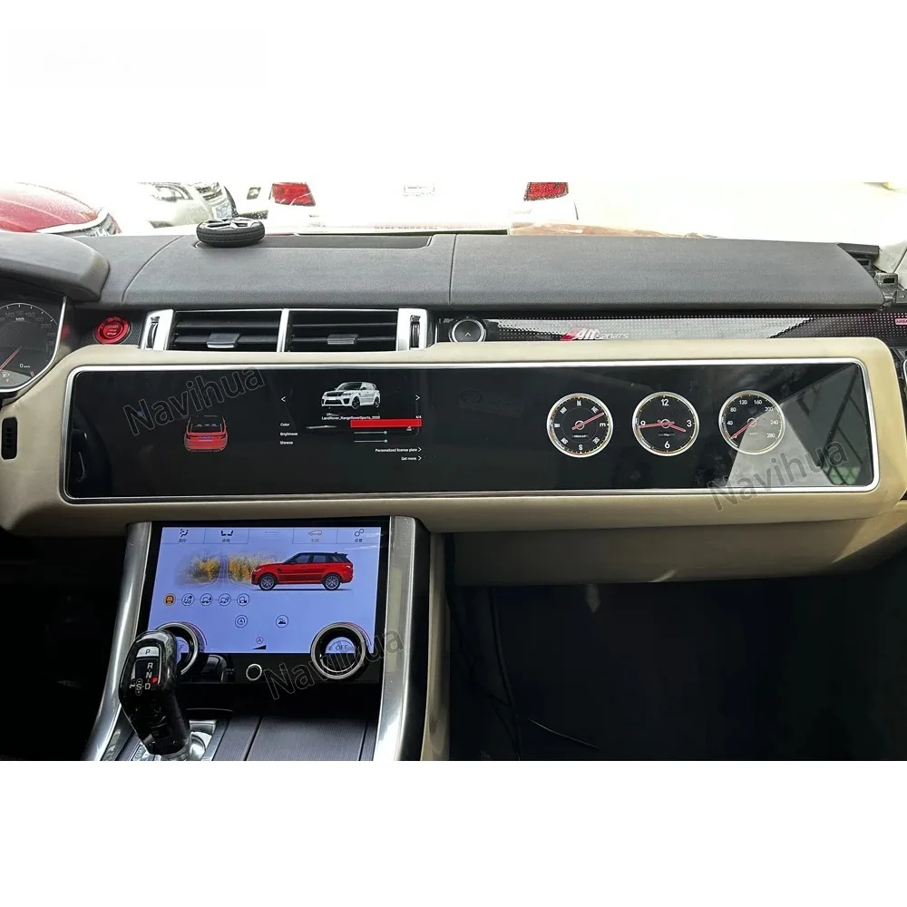 Navihua for Range Rover Sport L494 for Range Rover Vogue L405 Dual Screen Android Car Radio With Co-polit Entertainment System