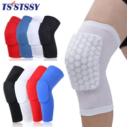 1Pcs Basketball Volleyball Knie Pad Waben Schaum Unterstützung Kompression Bein Hülse Knie Brace Unterstützung Sport Fitness Ausrüstung