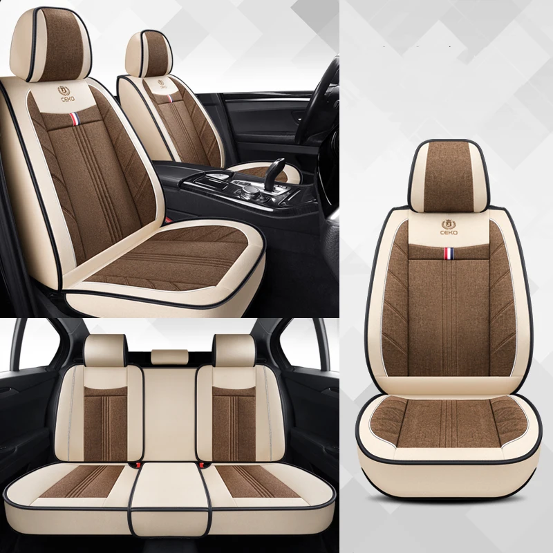 

Льняные чехлы на автомобильные сиденья для Subaru Impreza Forester Legacy Outback XV Tribeca Geely Atlas Pro Monjaro, автоаксессуары, дышащие