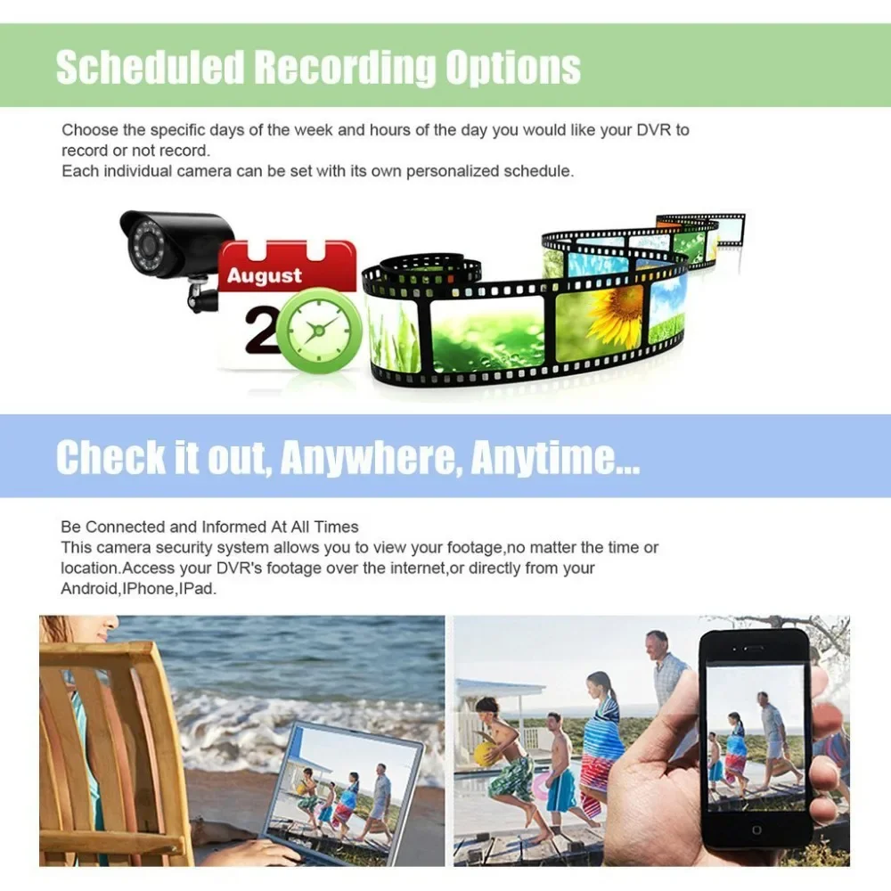 Telecamera CCTV di sicurezza domestica analogica da 32 pezzi per esterni Sistema DVR AHD HD 1080P esterno con visione notturna Telecamera di sicurezza HD 1080P da 32 canali