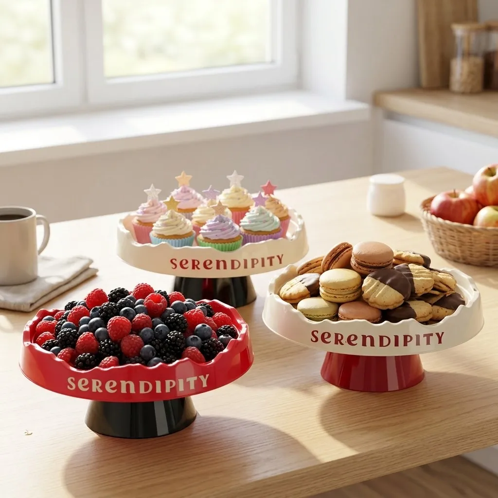 Plastic Cupcake Stand Detachable Base Fruit Bowl Drainage Dessert Plate Serving Dish Snack Cake Tray Party Wedding Tableware
