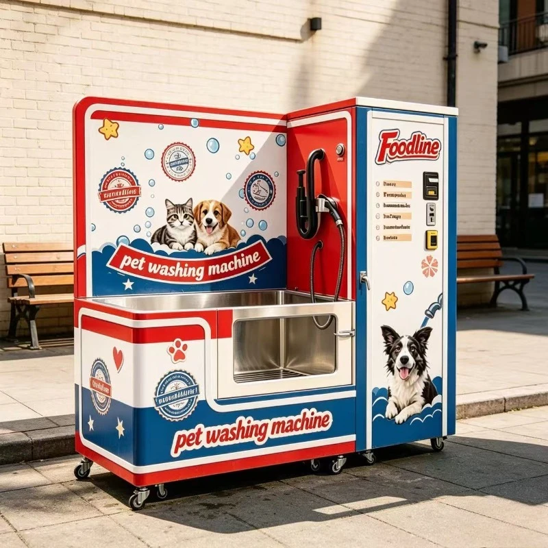 New Popular 24 Hour Self Service  Touch Screen Card Operated  Dog /Car Park Stainless Steel Pet Cleaning Wash Machine With CE