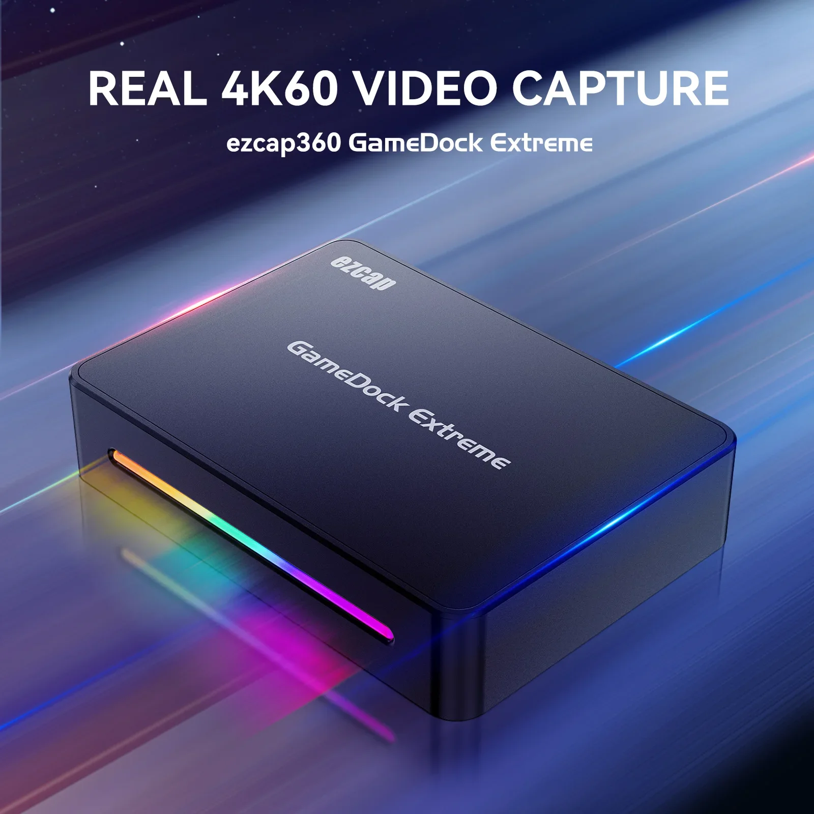Ezcap 360 USB3.2 4K60Hz 1080p120Hz Video Recording Capture Card 4Kp60 1080p240 1440p120 Pass Through Loop W/ Microphone Line In