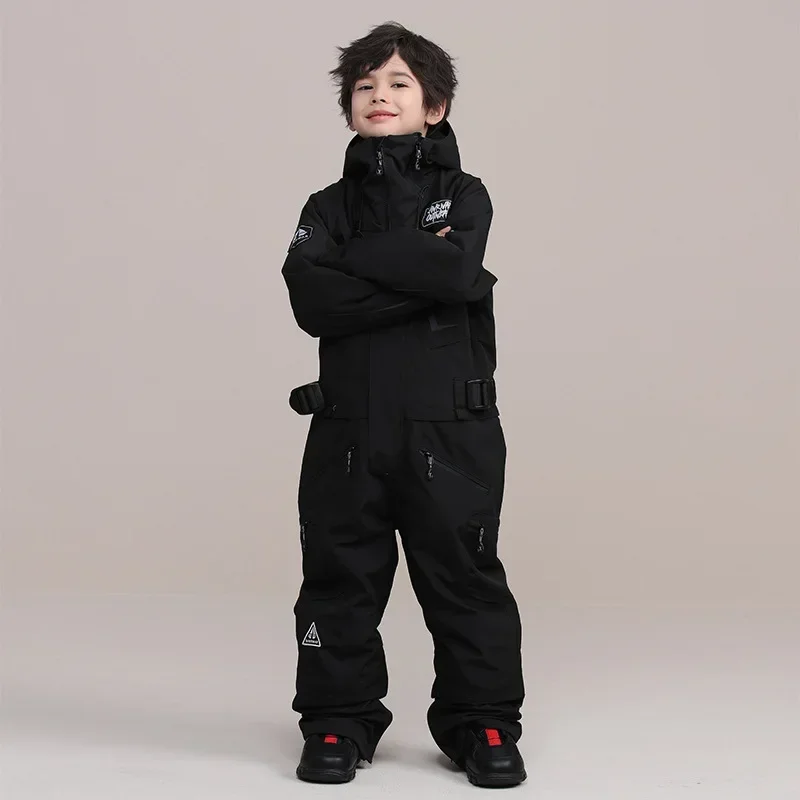 Children Ski Suit One Piece Boy Snow Sets Windproof Waterproof Warm Girl Jumpsuit Snowsuit Snowboard Skiing Suits Snow Clothes