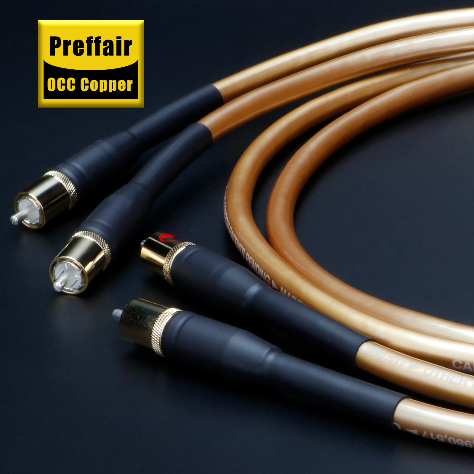 Preffai HEXLINK GOLDEN 5C Hifi RCA Cabo de áudio OCC cabos RCA linha de interconexão Conectores RCA banhados a ouro Amplificador CD