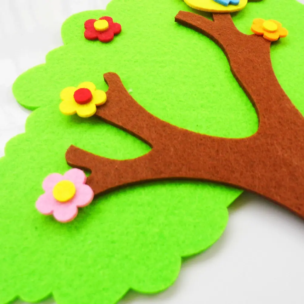 Felt Wall Sticker Set Big Cartoon Decor for Kids Room Bedroom Kindergarten Non Toxic Eco Friendly Self Adhesive