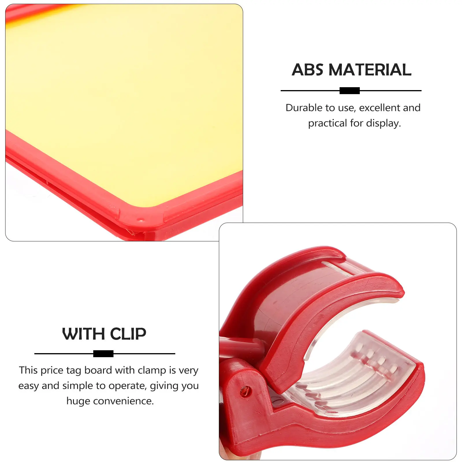 1Set A4 Price Tag ABS Supermarket Merchandise Label Board Clip Retail Display Sign Holder Promotional Marketing Price