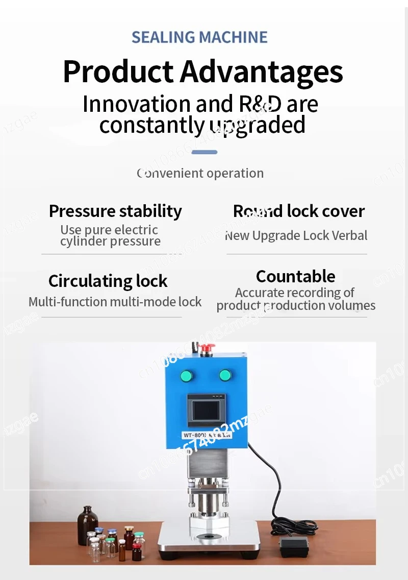 Desktop 80DX battery crimp vial flip cap crimp