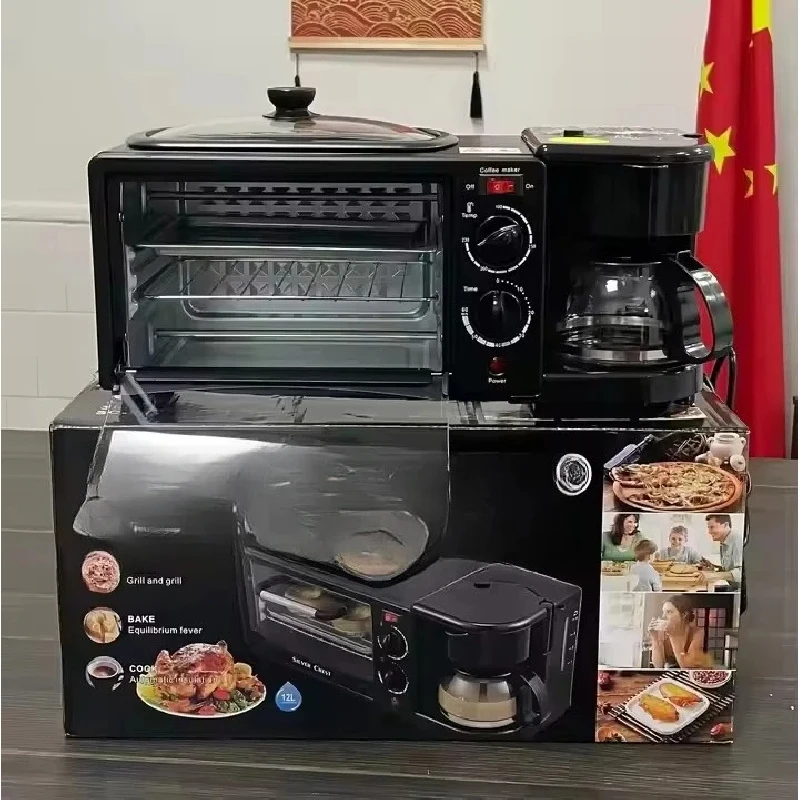 Multifunctional Breakfast Maker In Automatic Toaster Oven