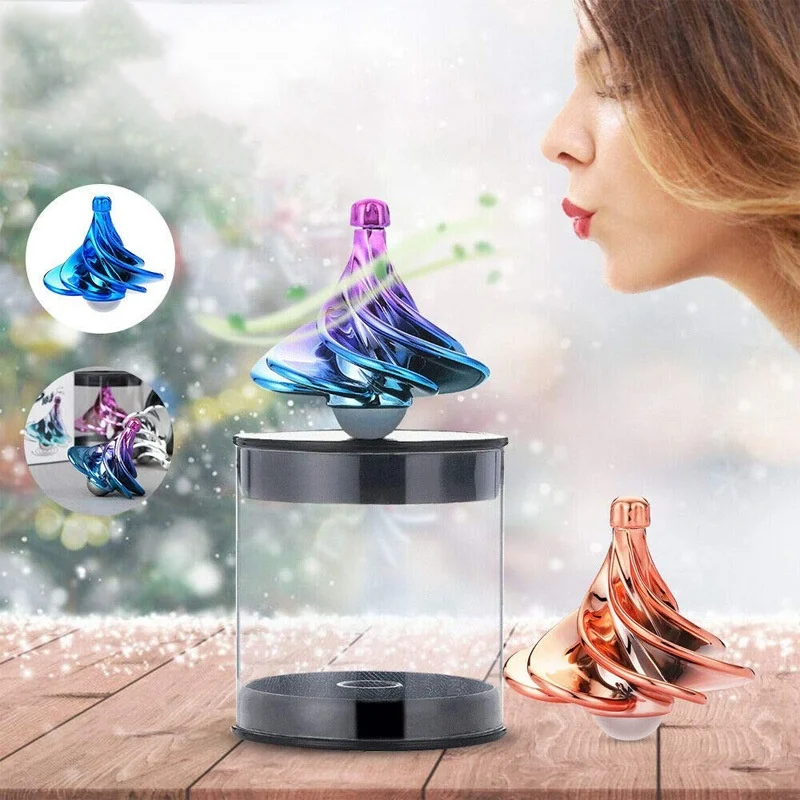 Fun Wind Gyro Office Desk Hair Dryer Toy Spinning Pocket Toy Fidget Dynamic Spinner Adult Stress Relief  Birthday Christmas Gift