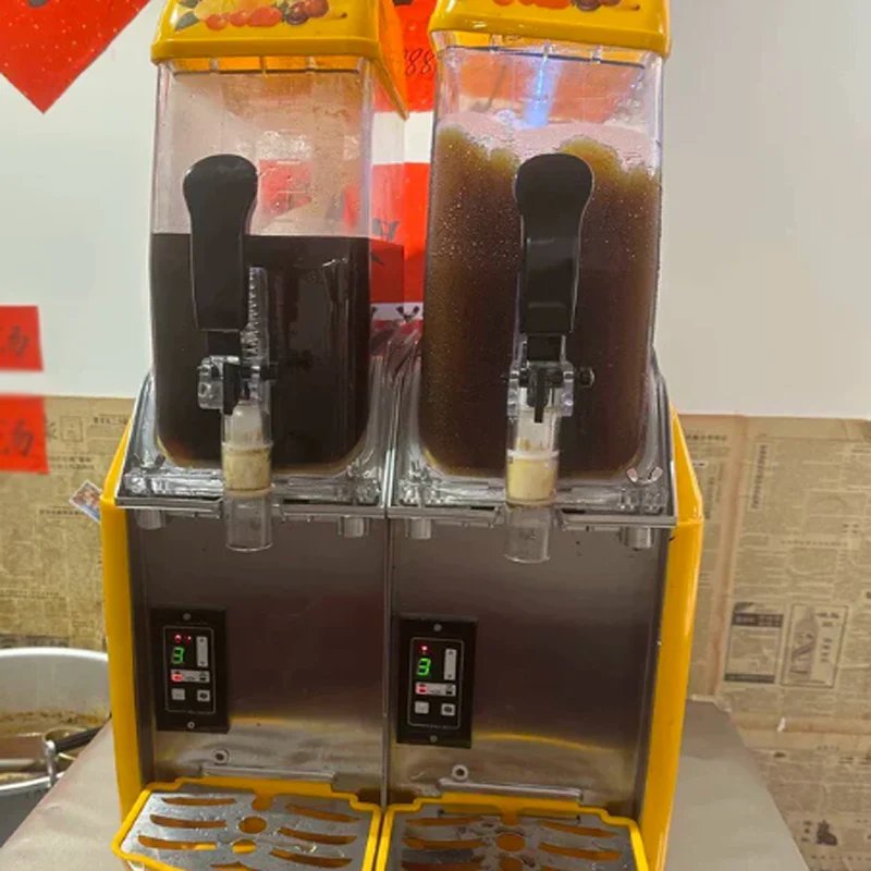 110V/220V Snow Melting Machine Electric 6L*4 Mini Double Tank Machine Commercial Smoothies Machine Ice Slusher