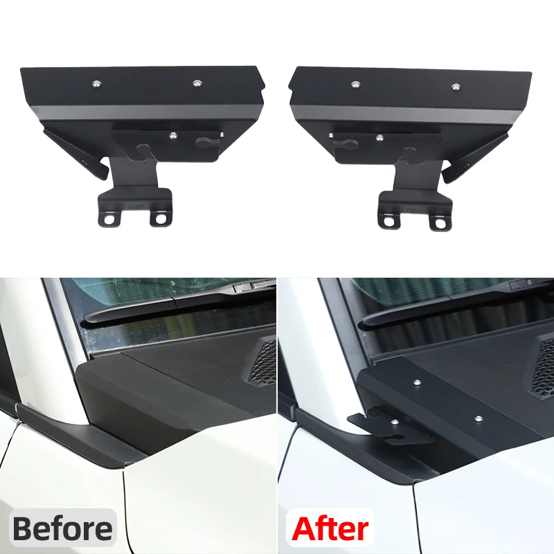 Carbon Steel  For Toyota Land Cruiser Prado 250 LC250 2024+ Car A-pillar Below Spotlight Antenna Bracket Decoration Accessories