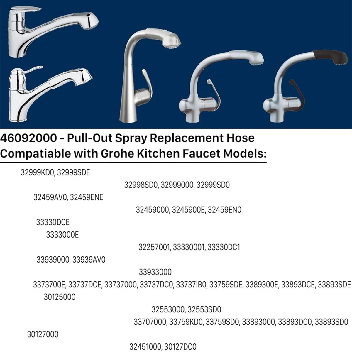 （Trendy）778U46092000 46174000 Kitchen Faucet Hose Replacement Parts, Pull-Out Replacement Hose for Ladylux Parts