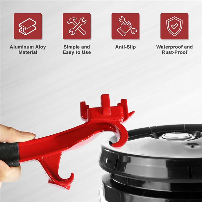 

ABHB-Paint Cans & Pails Aluminum Drum Lid Remover Multi-Function Tool For Industrial & Home Use