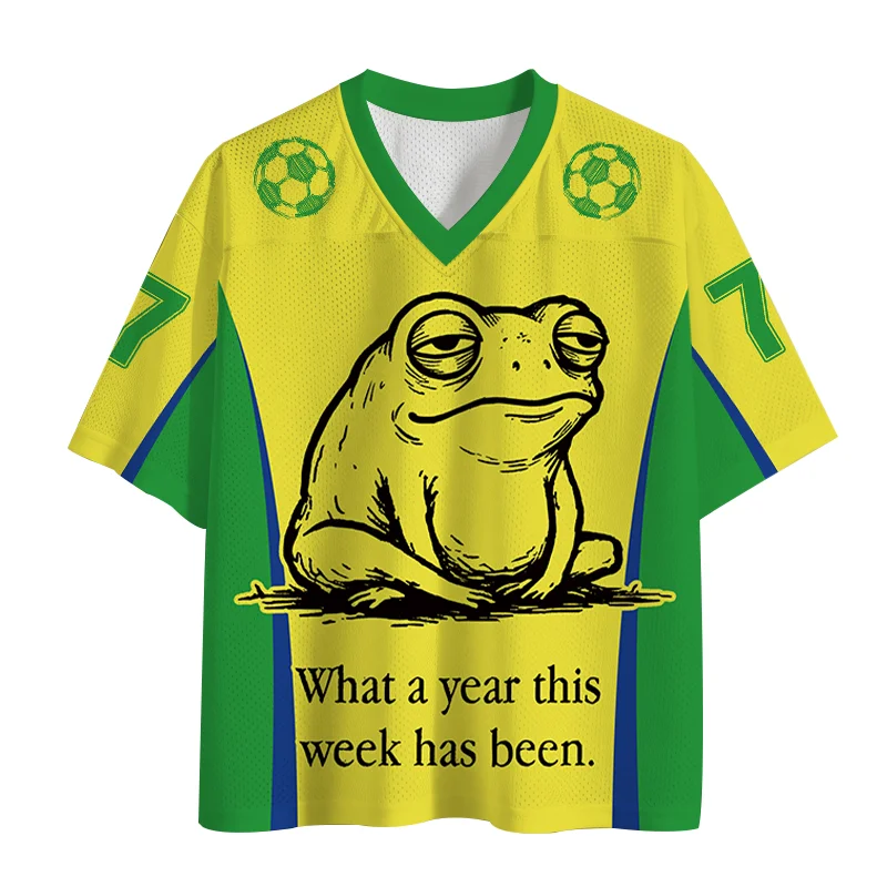 New Running Sports T-shirt,Fast Drying Sports Short Sleeves,Upgraded Fabric, Mesh Knitted Fabric, Fun Frog Breathable Sportswear