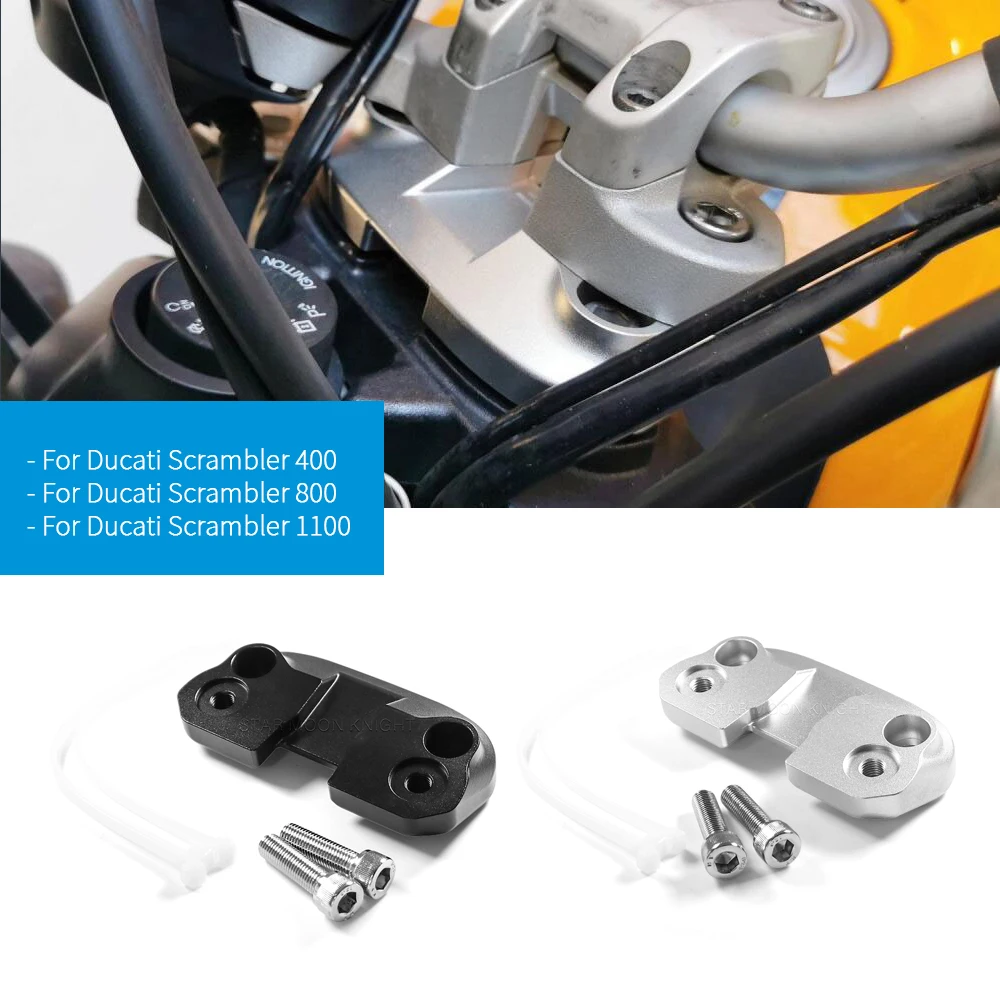 

For Ducati Scrambler 400 800 1100 Motorcycle Accessories Handle Bar Riser Clamp Extend Handlebar Adapter Mount