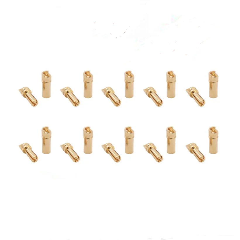 2/5/10 Pairs Gold Plated 3.5mm Banana Plug Bullet Male Female Connector for RC Lipo Battery ESC Motor Plane Car Boat