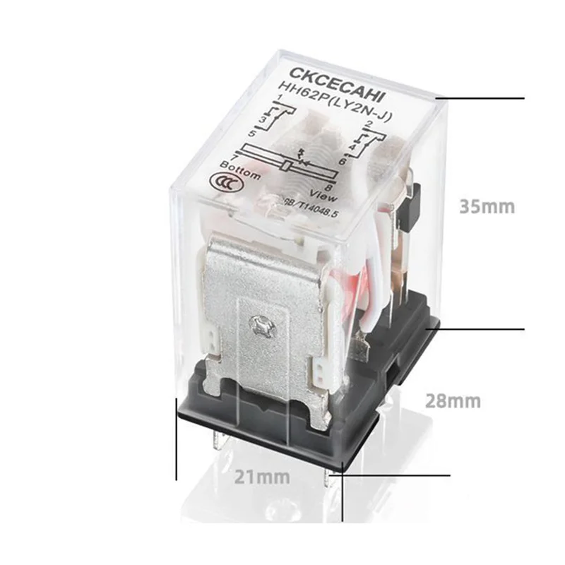 

3 pcs LY2NJ HH62P HHC68A-2Z 12V 24V 36V 110V 220V 380V DC/AC Coil Power Relay DPDT With Socket Base ﻿
