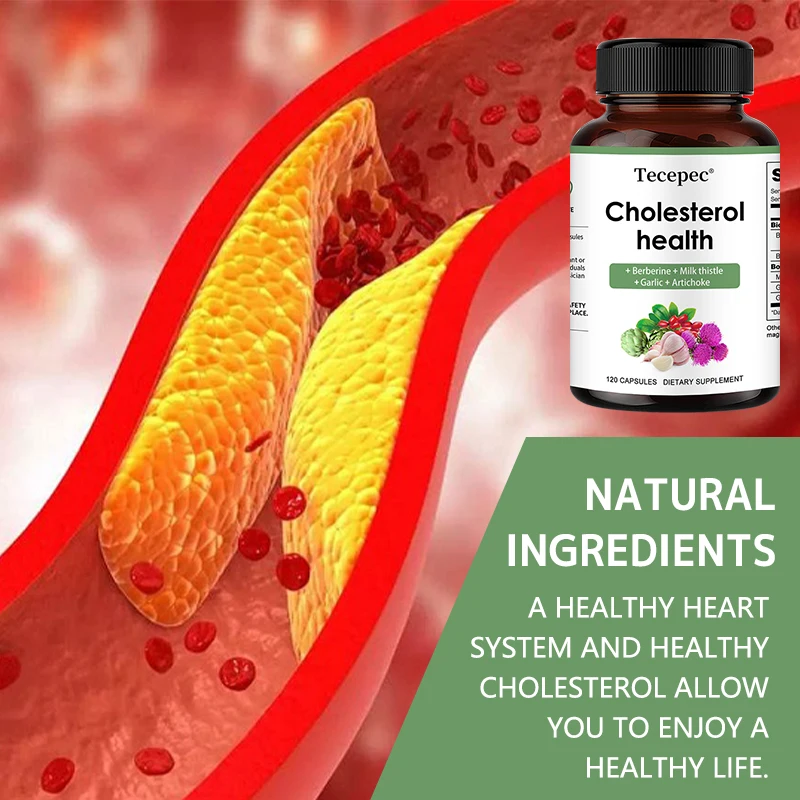 Cholesterol Health Supplement - Supports Healthy Cholesterol Levels and Natural Heart Health, 120 Capsules