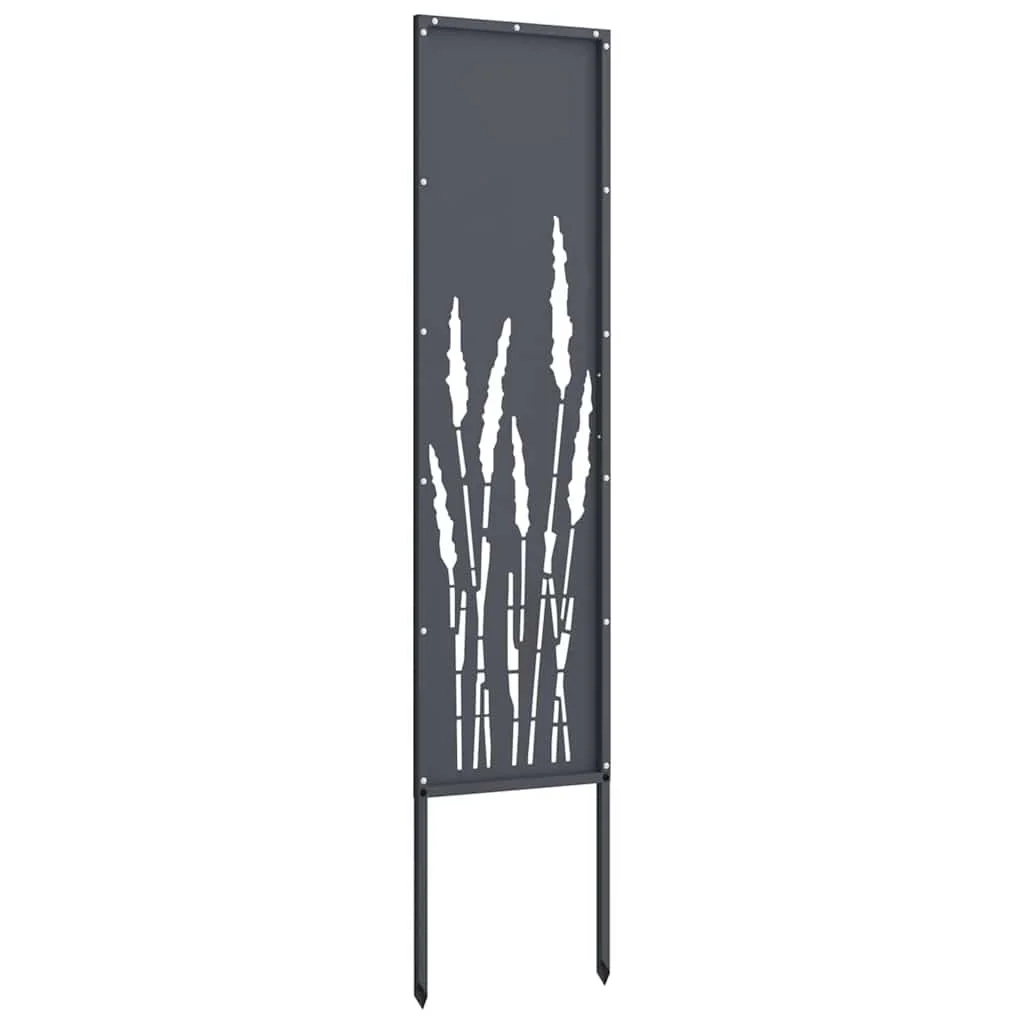 Bild 6: Garten-Sichtschutz Anthrazit 32 x 140cm, Rostfarbenes Dekorpaneel für Terrasse oder Balkon