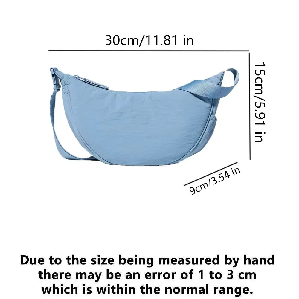 Umhängetasche für Damen, Trendige Dumpling-Tasche, Leichte Kleine Nylon-Schultertasche, Vielseitige Schultertasche – Detail 16