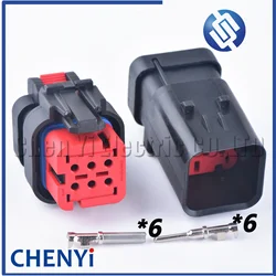 1 set 6 Pin 1.5mm Series male female Auto Waterproof Connector Camshaft Sensor Plug 776434-1 776433-1 For Carter Excavator