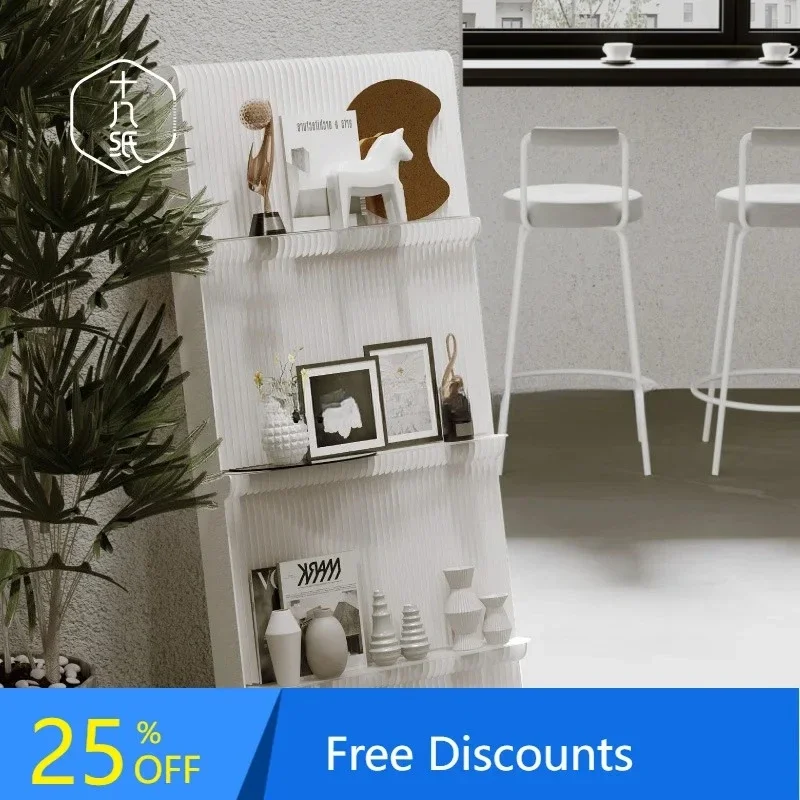 e-3  Wall-Mounted Bookshelf Storage Rack Foldable Portable Display Rack Exhibition Mall Art Creative Display Rack