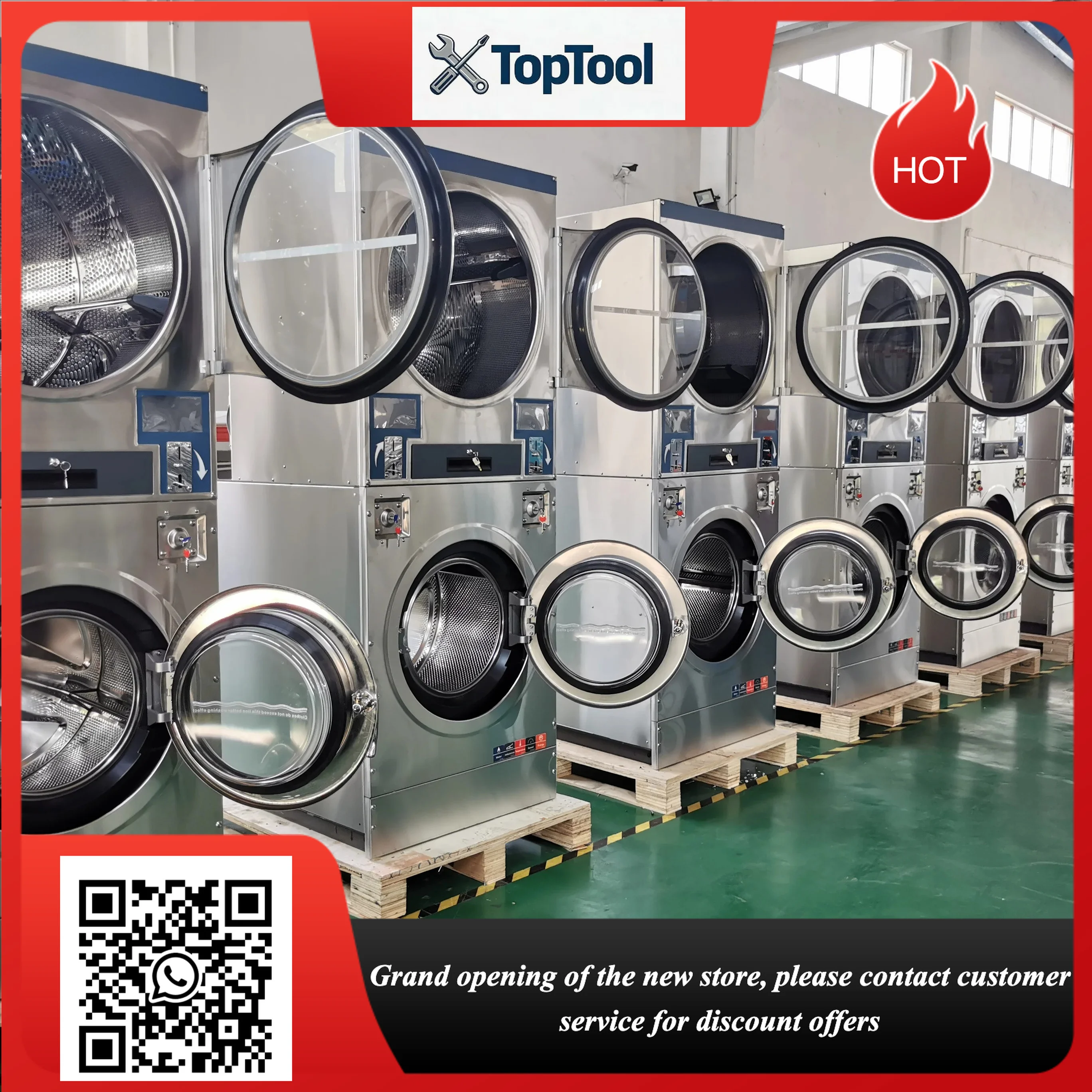 Coin Operated Automatic Commercial Laundry Washer And Dryer Machine for Business Use High-Efficiency Business Laundry Equipment