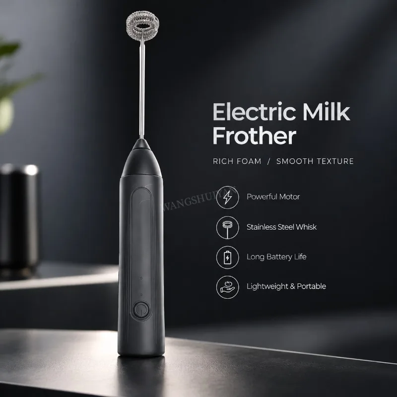 Milk Frother Egg Beater Mini Coffee Whisk Mixer Rechargeable Electric Milk Frother Wireless Milk Foamer Maker Handheld Stirrer