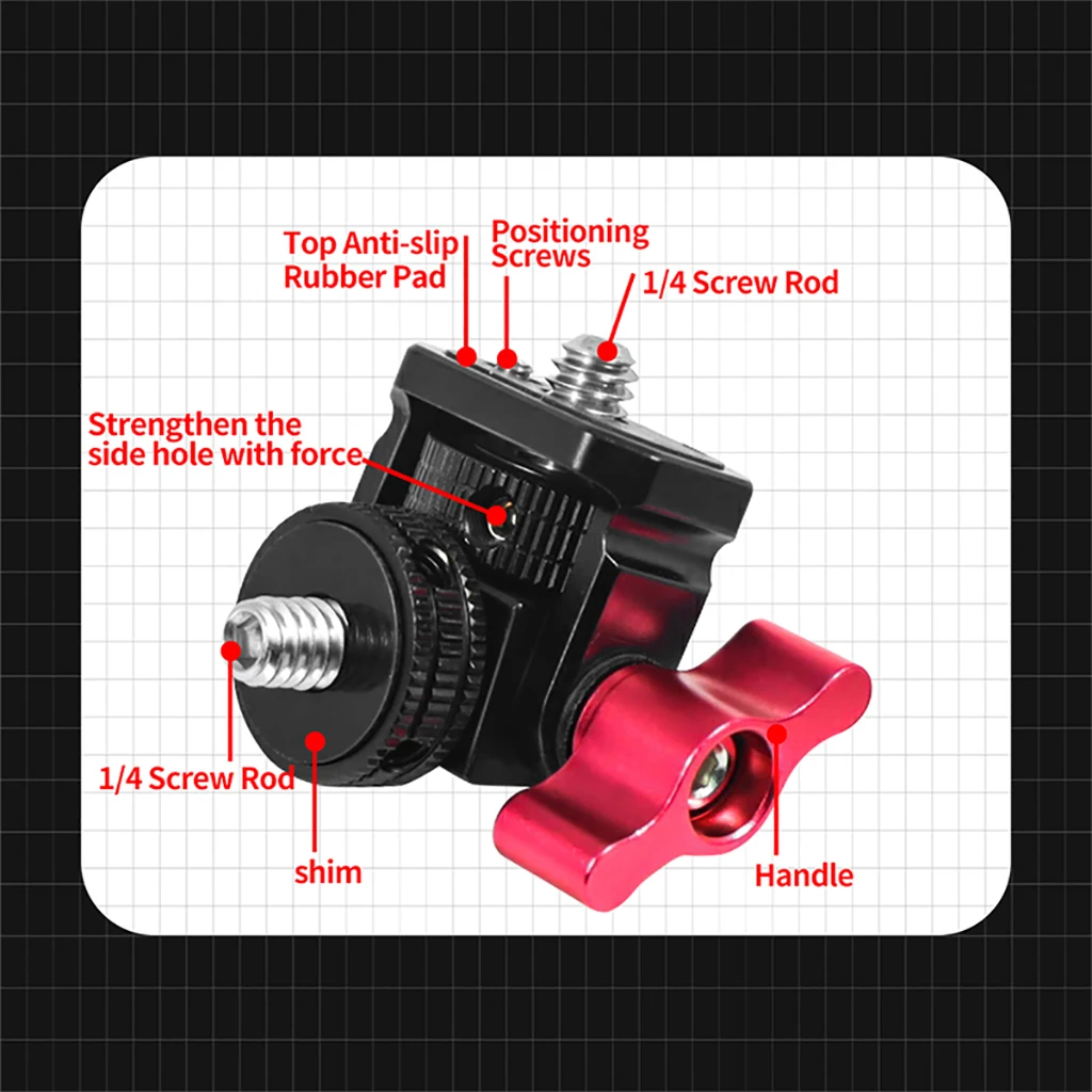Monitor EVF Ständer Halter Kaltschuh Halterung für SLR Kamera Käfig Feld Monitor Mikrofon Blitzschuh Einstellbare Stabilisator Halterung – Detail 18