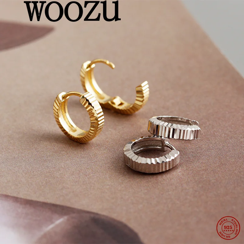 

WOOZU настоящее серебро 925 пробы, роскошные простые автомобильные серьги с цветком для женщин, вечерние нежные круглые серьги-кольца, элегантные ювелирные изделия