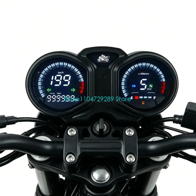 D8KE Advanced LCD Motorcycle Dashboard Odometer Featuring Real Time Speed RPM And Consumption Monitoring for Dirt Bikes