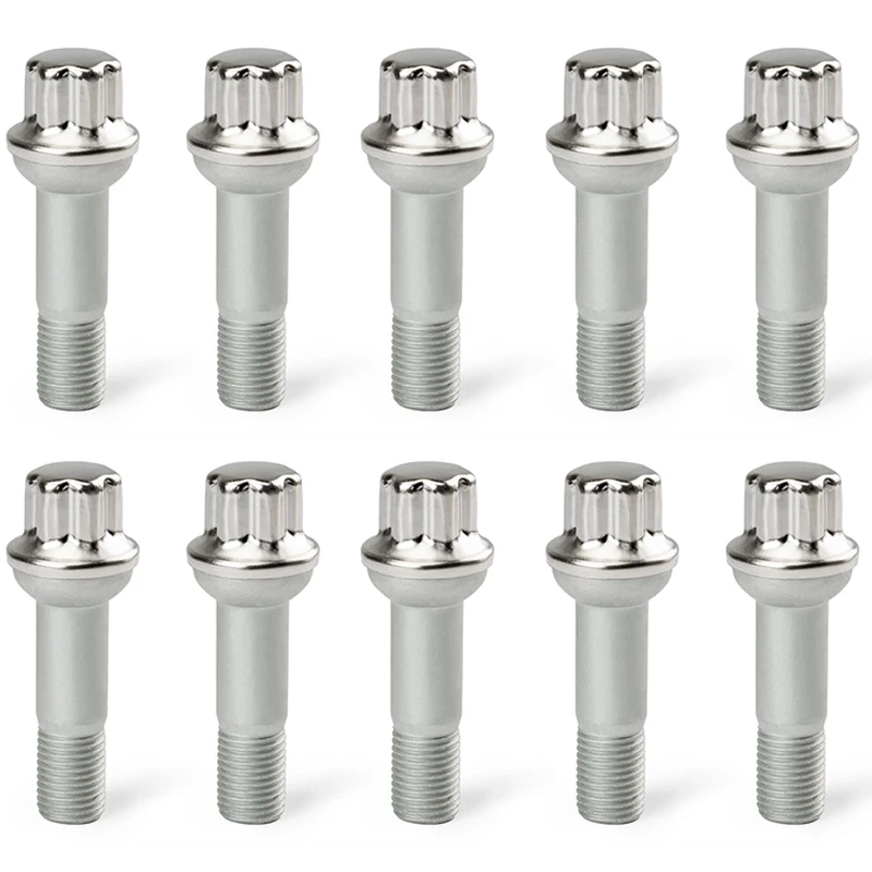 

10PCS 0009905407 A0009905407 Wheel Lug Bolts Nuts For Mercedes-Benz E63 C180 C200 C250 C300 C350 CL500 ML350 S600 GLK350 S550