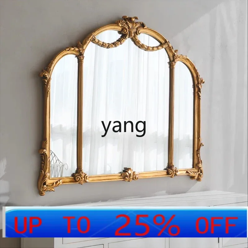 LTT retro dressing wall wall wall bathroom bathroom mirror carved smart makeup mirror