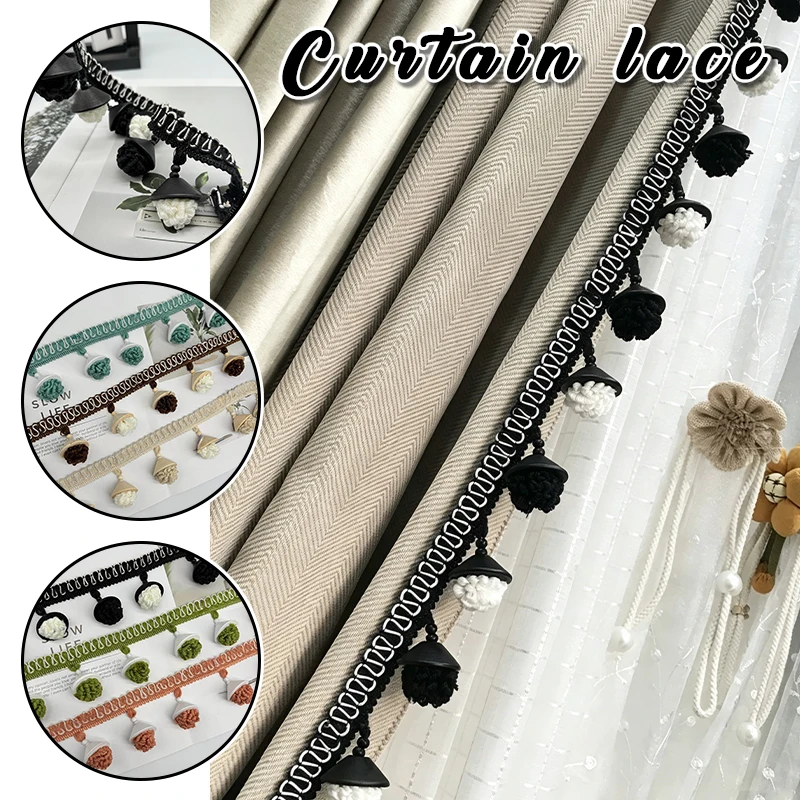 

Lace Trim Ball Fringe Ribbon for DIY Sewing Craft Curtain Pillow Sofa Home Decor Accessories Cotton Knitted Fabric