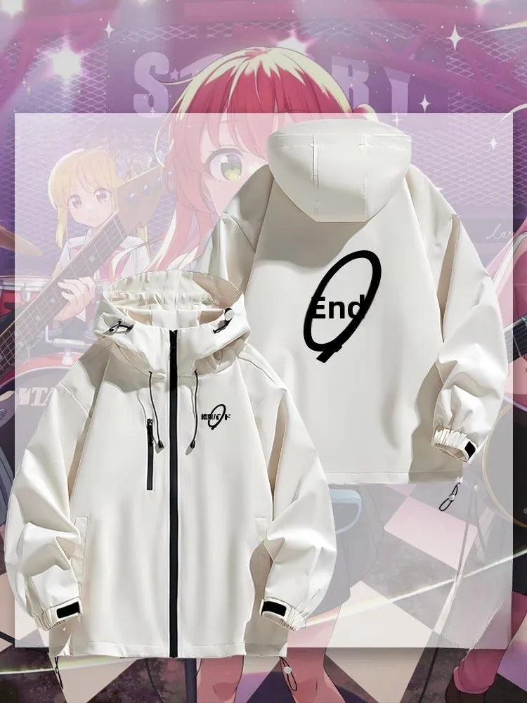 

Куртка-оверсайз Lonely Ro Anime Band Cos Jaet из полиэстера, водонепроницаемая, молодежная, повседневная, свободного кроя