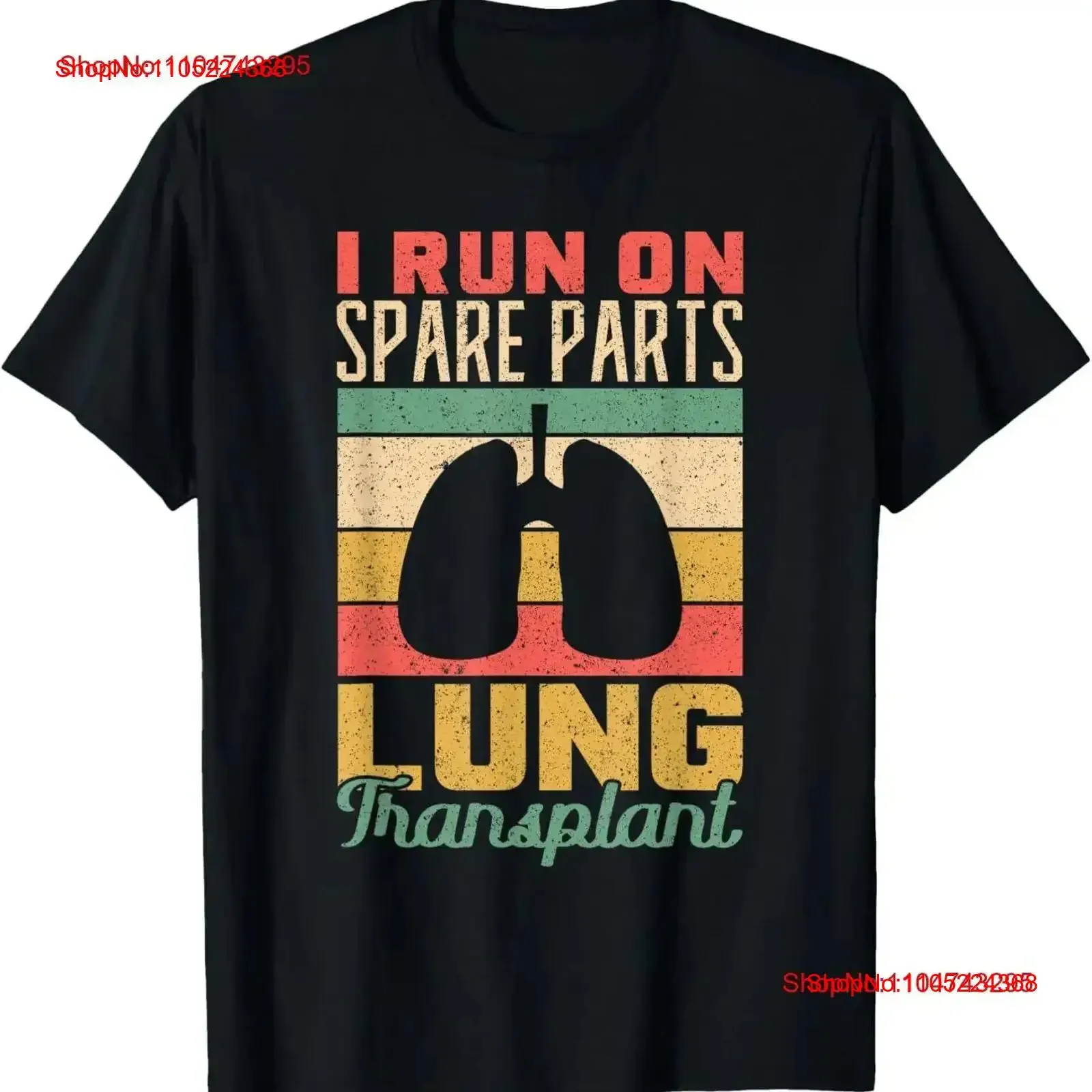 I run on spare parts lung transplant Transplantation T Shirt vintage Washed fashion Slightly streetwear homme Stretched Casual