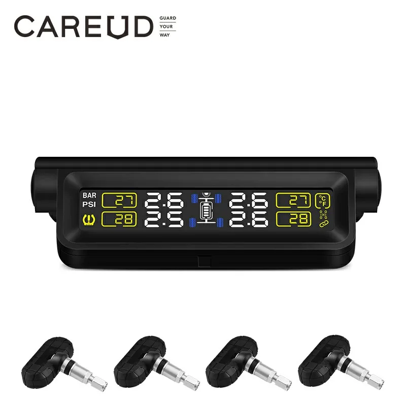 Factory Solar Tire Pressure Monitoring System Android USB Interne Auto TPMS Sensoren