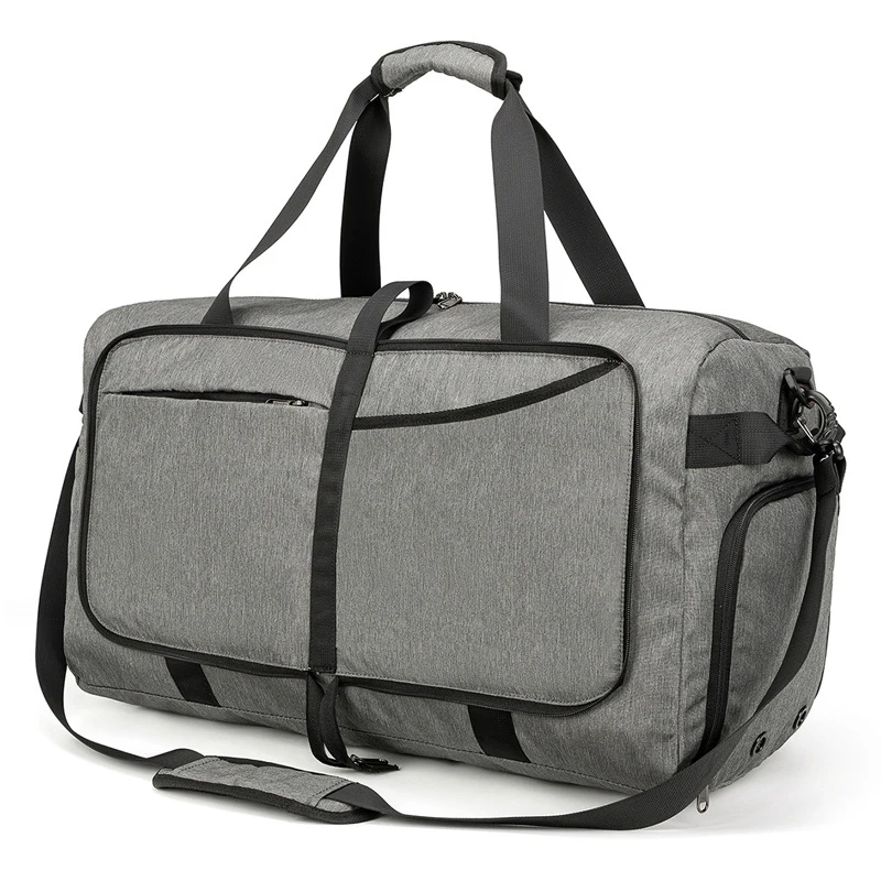 capacity luggage bag - outdoor business trip casual travel bag with independent shoe compartment - fitness folding sports bag
